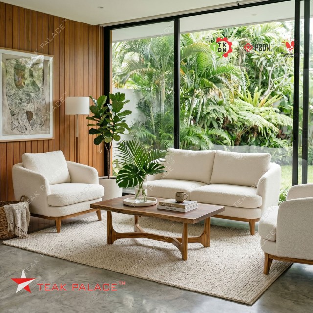 Latest Modern Minimalist Sofa: Set 211 Layton Solid Teak Wood Latest Modern Minimalist Sofa: Set 211 Layton Solid Teak Wood