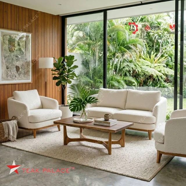 Sofa Minimalis Modern Terbaru: Set 211 Layton Kayu Jati Solid