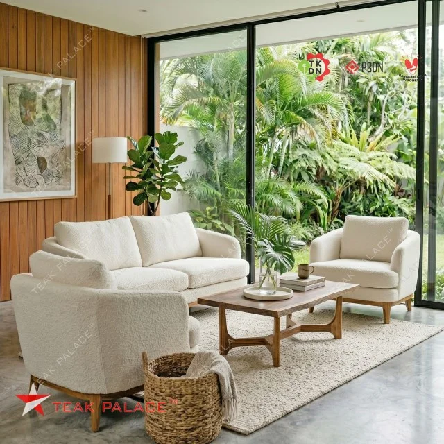 Sofa Minimalis Modern Terbaru: Set 211 Layton Kayu Jati Solid