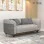 Sofa Mewah Minimalis 2 Dudukan Nias Abu-Abu