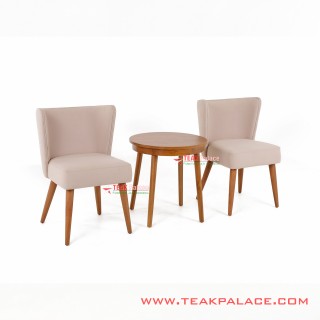 Kursi Meja Teras Minimalis Retro Jati Seri Carren