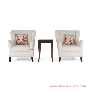 Kursi Sofa Teras Set Meja Black Walnut Jok Putih Seri Accent Kursi Sofa Teras Set Meja Black Walnut Jok Putih Seri Accent