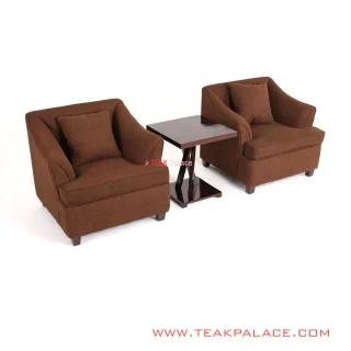 Set Sofa Lobby Hotel Coklat Black Walnut Musi
