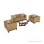 Sofa Tamu Minimalis 211 Kulit Coklat Seri Bekasi