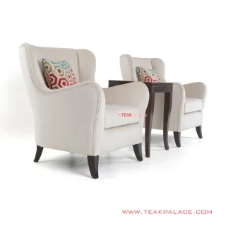 Kursi Sofa Teras Set Meja Black Walnut Jok Putih Seri Accent Kursi Sofa Teras Set Meja Black Walnut Jok Putih Seri Accent