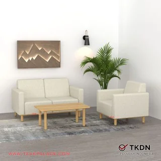 Sofa 21 ION TKDN Ruang Sempit Kain Krem 