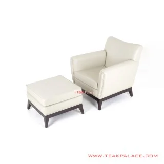 Set Armchair With Stool Cakra Jati Minimalis