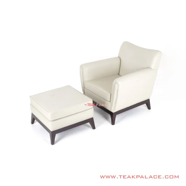 Set Armchair With Stool Cakra Jati Minimalis