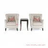 kursi sofa teras set meja black walnut jok putih seri accent 60