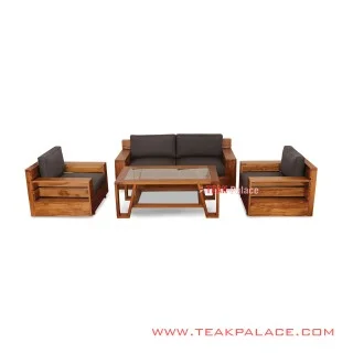 Set Kursi Tamu Minimalis Kayu Jati Seri Sunda