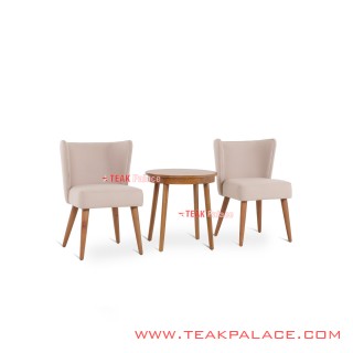 Kursi Meja Teras Minimalis Retro Jati Seri Carren