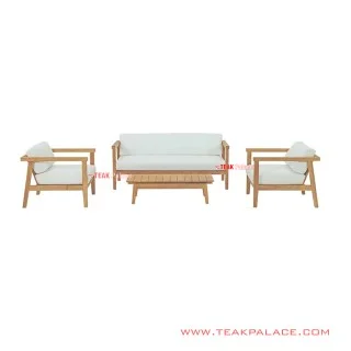 Set Kursi Tamu Modern Seoul White Natural