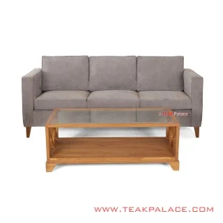 Sofa Meja Tamu Amalia Minimalis Jati Solid Set