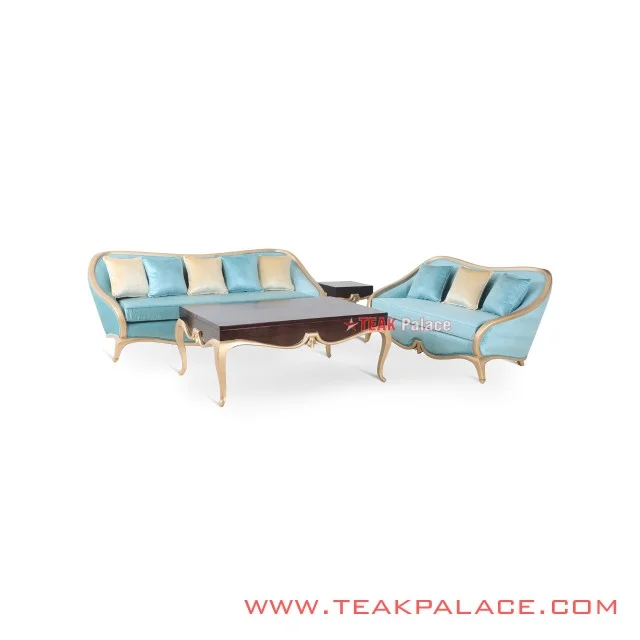 Sofa Mewah Emas Kayu Jati 32 Seri Cameo