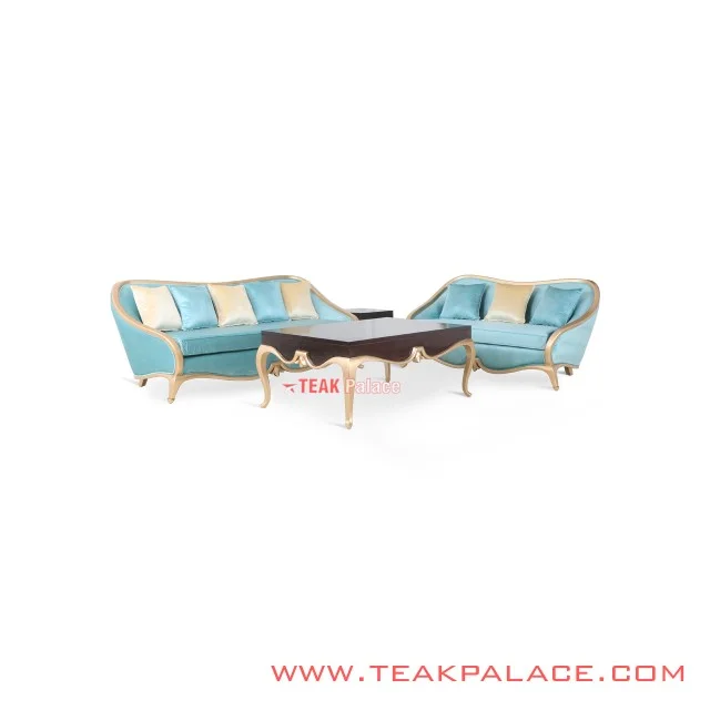 Sofa Mewah Emas Kayu Jati 32 Seri Cameo