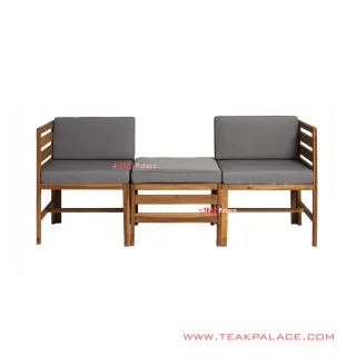 Set Sofa Santai Stool Manila Minimalis Grey