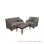 Set Sofa Ruang Tamu Seri Musi 21 Grey Meja Jati Black Walnut