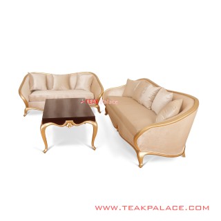 Set Sofa Mewah Klasik Modern Emas Cameo Set Sofa Mewah Klasik Modern Emas Cameo