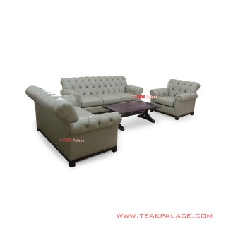 Guest Sofa Leather Teak 321 Robinson Series