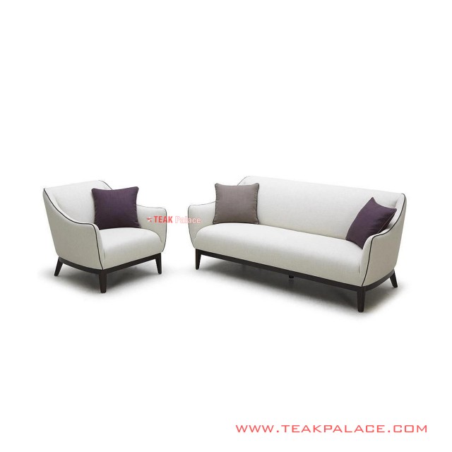 Guest Sofa Viana Set White Teak Minimalist guest sofa viana set white teak minimalist 60