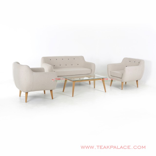 Sofa Vintage Retro Modern 211 Seri Dina White Sofa Vintage Retro Modern 211 Seri Dina White