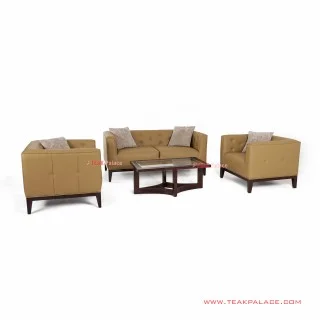 Sofa Tamu Minimalis 211 Kulit Coklat Seri Bekasi Sofa Tamu Minimalis 211 Kulit Coklat Seri Bekasi