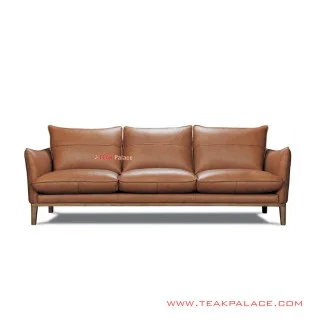 Sofa 3 Seater Natural Jati Minimalis Ariana