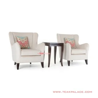 Kursi Sofa Teras Set Meja Black Walnut Jok Putih Seri Accent Kursi Sofa Teras Set Meja Black Walnut Jok Putih Seri Accent
