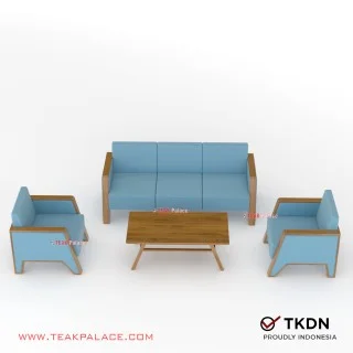 Sofa Ruang Tamu Minimalis 311 TKDN VIXI Warna Biru