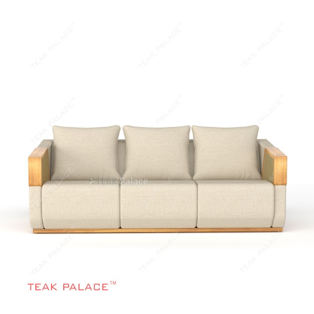 Modern Teak Sofa Xander 3 Seater Rattan for Villa modern teak sofa xander 3 seater rattan for villa 53