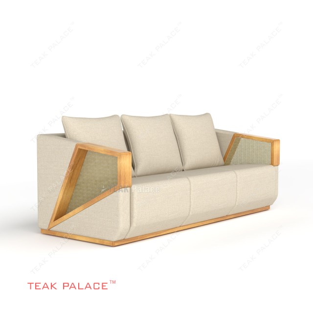 Modern Teak Sofa Xander 3 Seater Rattan for Villa modern teak sofa xander 3 seater rattan for villa 54