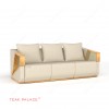 modern teak sofa xander 3 seater rattan for villa 55