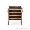 minimalist terrace chair with cushion brown ronald series 53