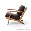 minimalist terrace chair with cushion brown ronald series 52