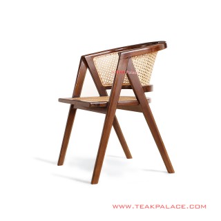 Kursi Teras Jati Anyaman Rotan Seri Ikonic