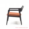Teak Cushion Chair Black Fabric Orange Migelia Series teak cushion chair black fabric orange migelia series 66