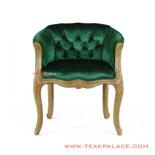 Arianti Armchair White Wash Rustic Jati Minimalis Hijau