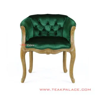 Arianti Armchair White Wash Rustic Jati Minimalis Hijau