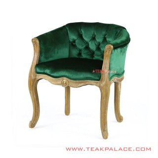 Arianti Armchair White Wash Rustic Jati Minimalis Hijau