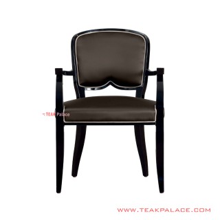 Kursi Teras Kayu Jati Hitam Rivoli Coklat tua Seri Halima