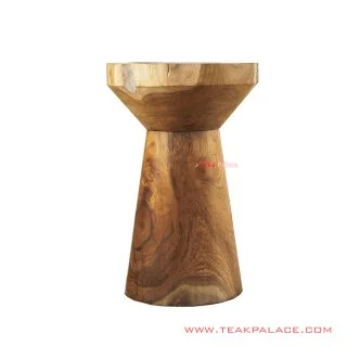 Stool Pion Minimalis Kayu Jati Salak Brown 
