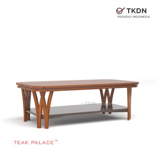 Meja Tamu Mewah Kayu Jati Viola Minimalis Modern