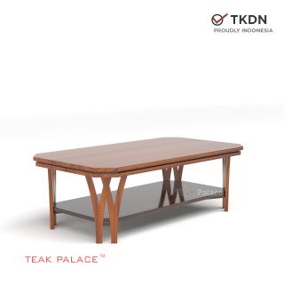 Meja Tamu Mewah Kayu Jati Viola Minimalis Modern