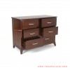 Buffet TV 6 Drawer Visco Jati Black Walnut buffet tv 6 drawer visco jati black walnut 62