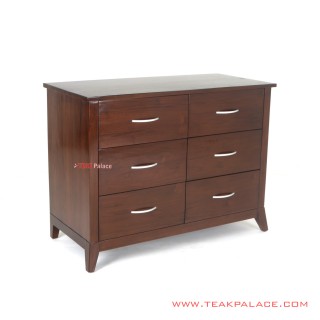 Buffet TV 6 Drawer Visco Jati Black Walnut