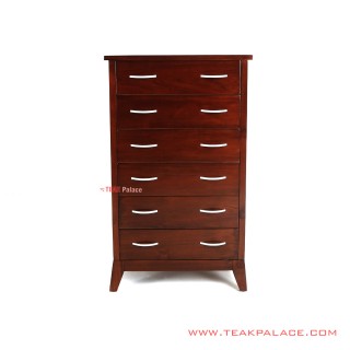 Lemari Laci Visco 6 Drawer Jati Black Walnut