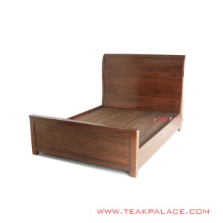 Dipan Kayu Jati Minimalis Seri Sleigh