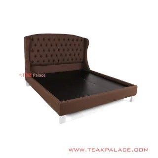 Beds Modern Minimalist Teak Wood Evelyn Series