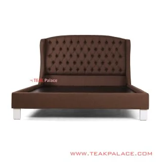 Beds Modern Minimalist Teak Wood Evelyn Series