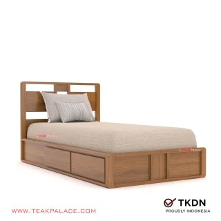 Dipan Laci Kayu Minimalis TKDN Omaha 100x200